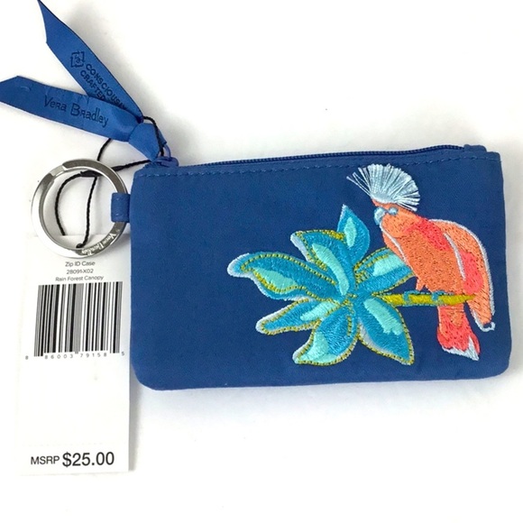 Vera Bradley Rain Forest Canopy Zip ID Case - Picture 1 of 6